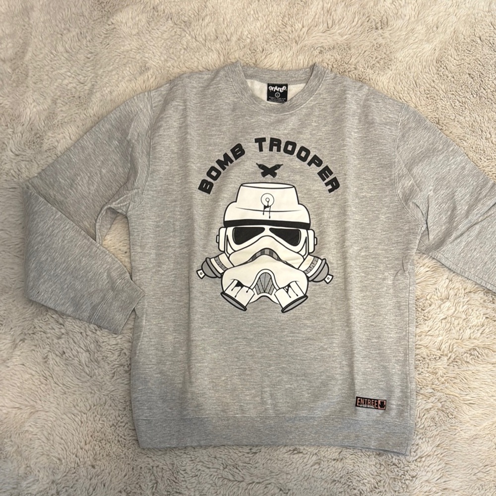 Entree Misunderstood Bomb Trooper Streetwear Graphic Crewneck Sweatshirt
